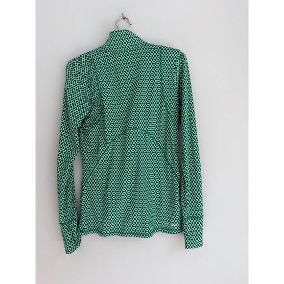 AriatTEK Cold Series Womens Medium Green Geometric Quarter Zip Base Layer Top - Picture 2 of 8